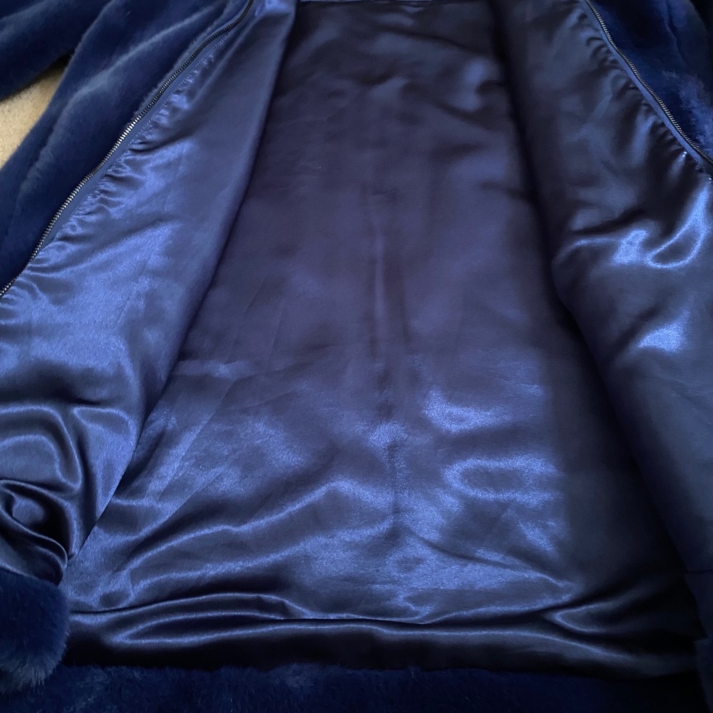 Royal Blue Emporio Armani Teddy Coat